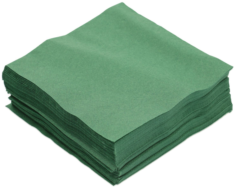 PAPSTAR Servietten PAP86974 3-lagig, dunkelgrün, 50 Stk.