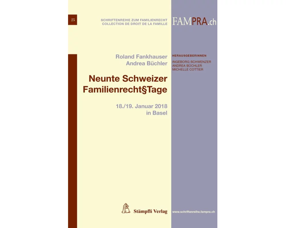 Neunte Schweizer Familienrecht§tage