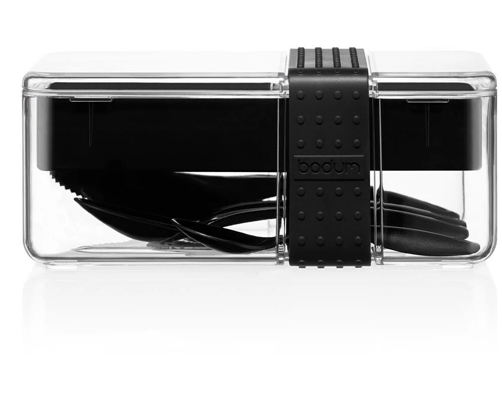 Bodum Lunchbox mit Besteck Bistro Schwarz