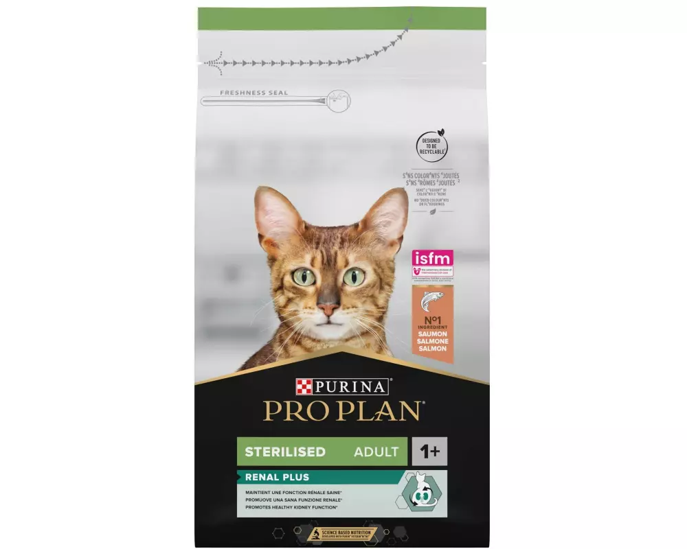 Purina Pro Plan Trockenfutter Steril. Renal Plus Adult Lachs 3 kg