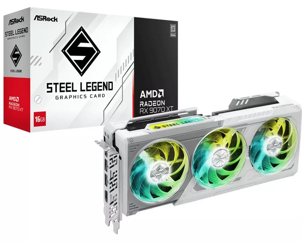 ASRock Grafikkarte Radeon RX 9070 XT Ste Legend 16 GB