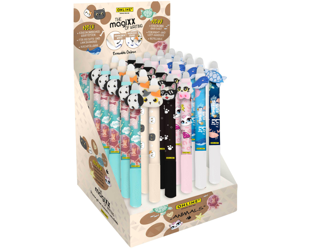 ONLINE Gelschreiber magiXX Animals 35409/30 Display, assortiert 30 Stück