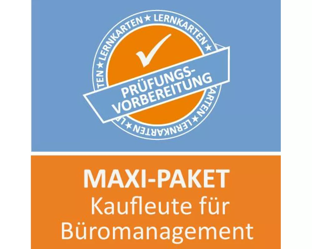 AzubiShop24.de Lernkarten Kaufmann / Kauffrau für Büromanagement. Maxi-Paket