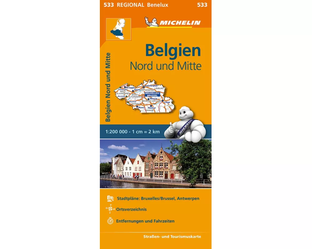 Michelin Belgien Nord und Mitte. 1:200.000