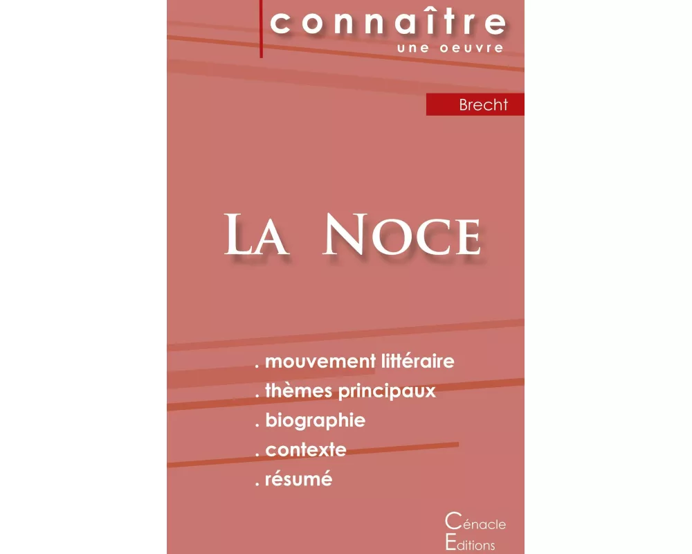 Fiche de lecture La Noce d'Arturo Ui de Bertolt Brecht (Analyse littéraire de référence et résumé complet)
