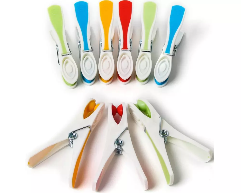 FTM Wäscheklammern 24 Stück, Mehrfarbig