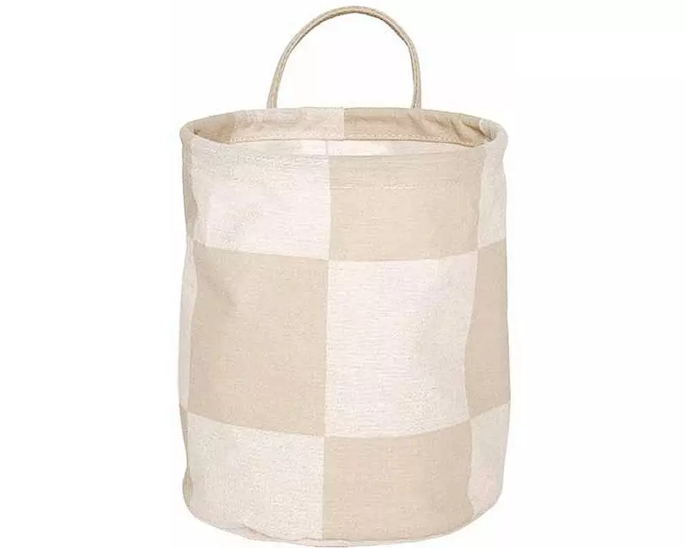 OYOY Wäschesammler Chess Small 5 l, Beige