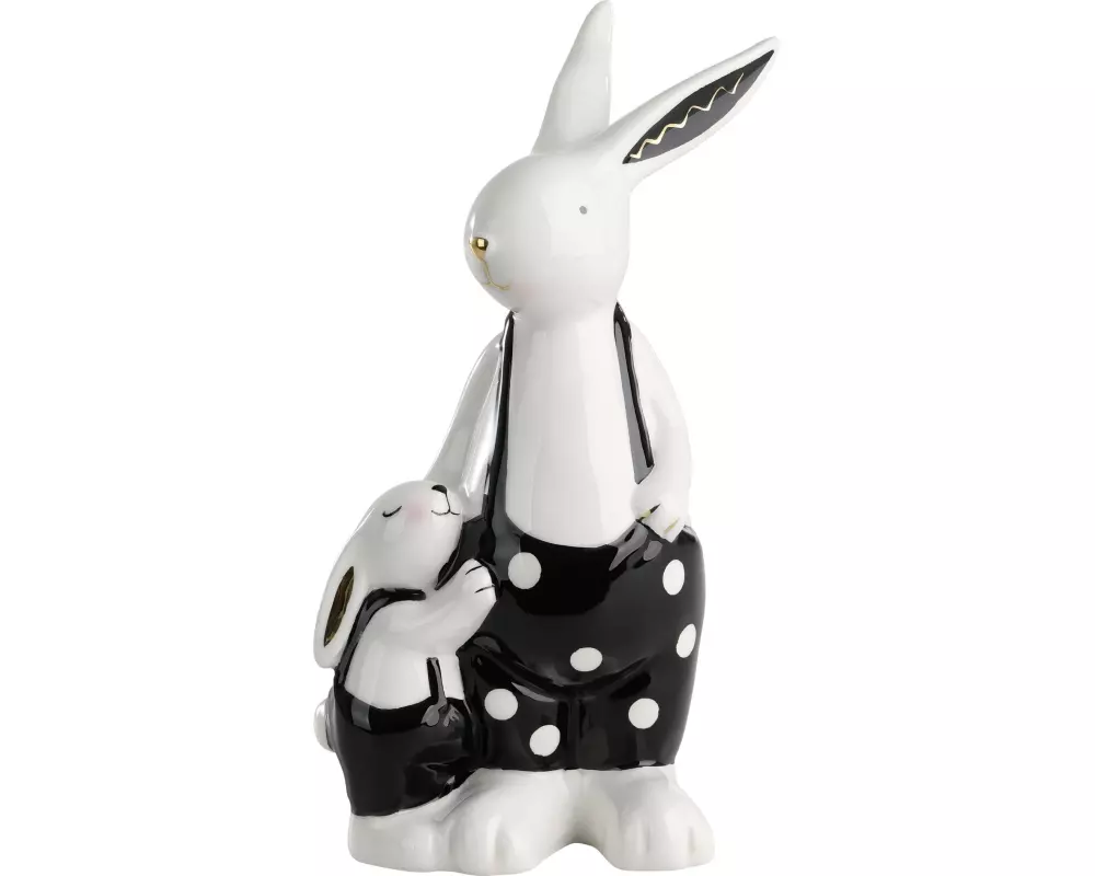 EGLO Aufsteller Hasenmutter Landjut Schwarz, Weiss