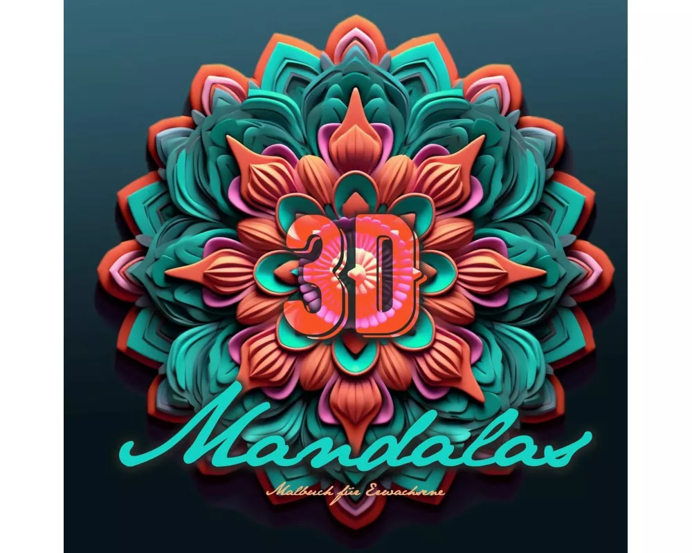 3D Mandalas Coloring Book for Adults