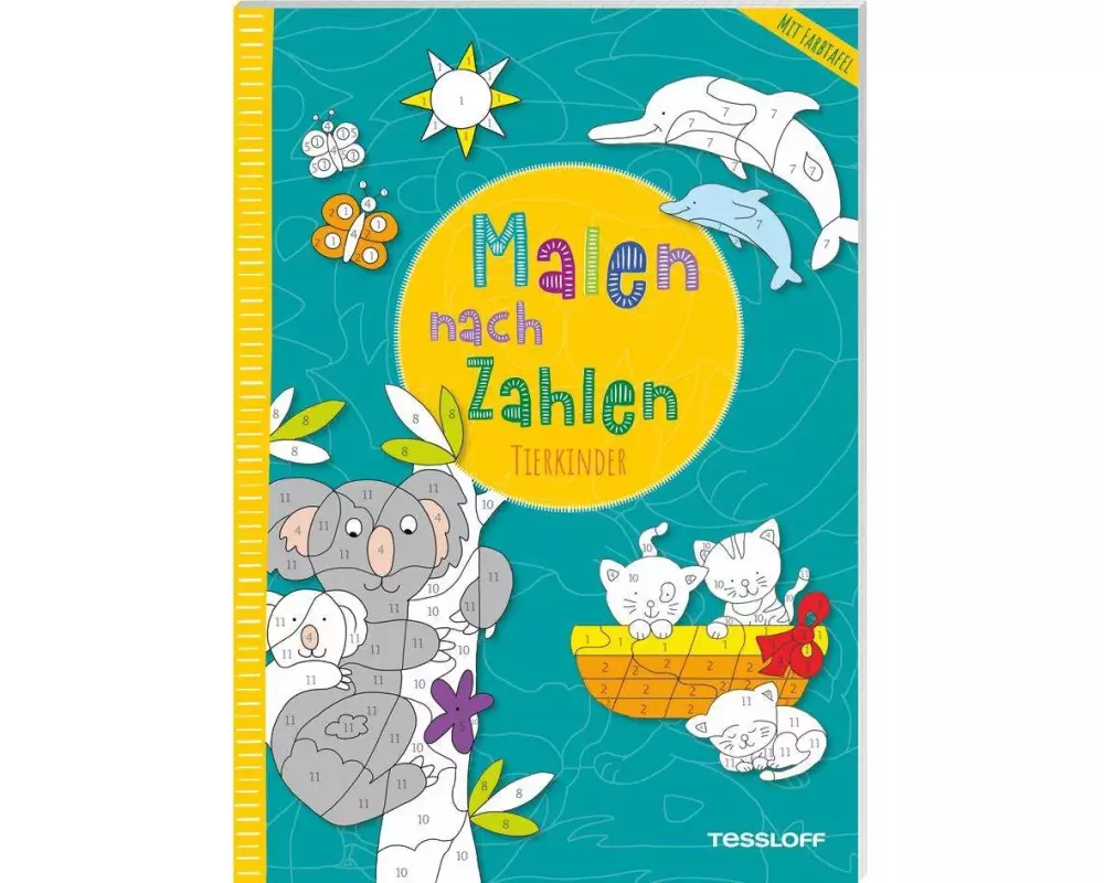 Malen nach Zahlen. Tierkinder