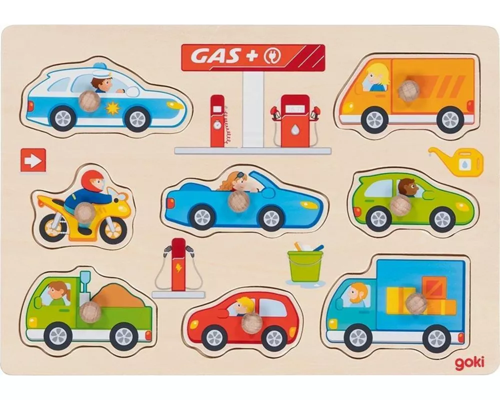 Steckpuzzle Tankstelle 8 Teile