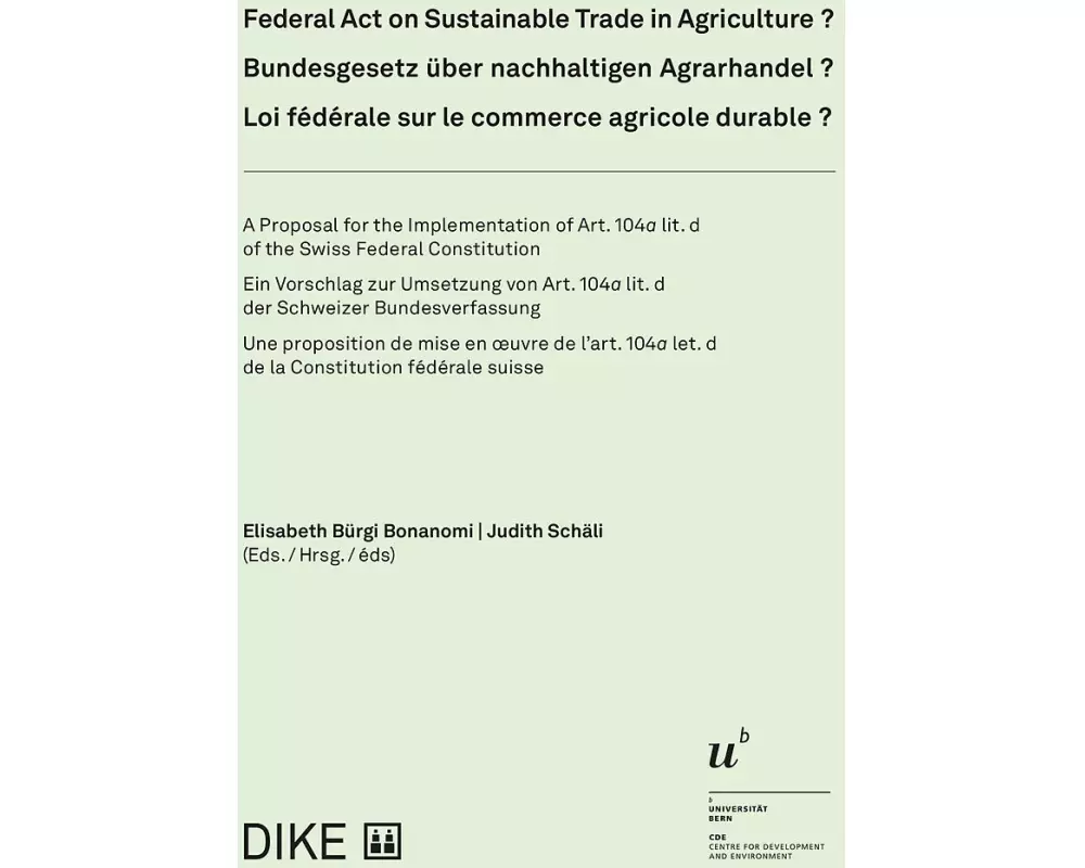 Bundesgesetz über nachhaltigen Agrarhandel?