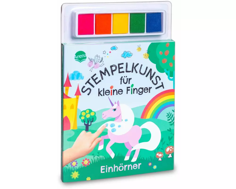 Stempelkunst für kleine Finger. Einhörner