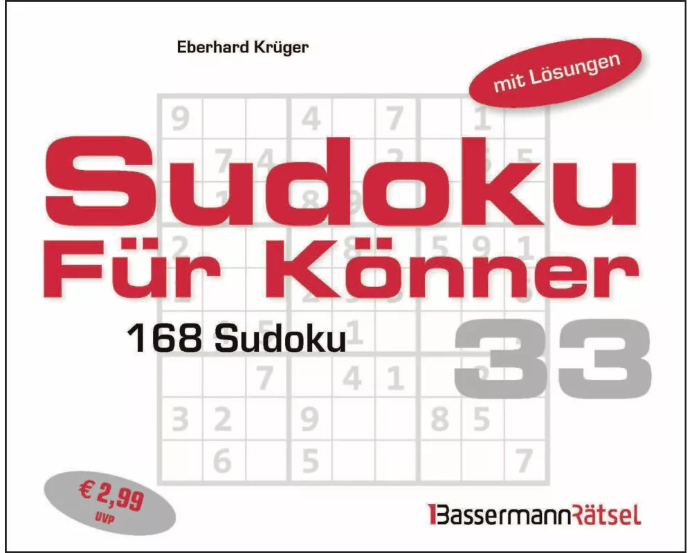 Sudoku für Könner 33 (5 Exemplare à 2,99 €)