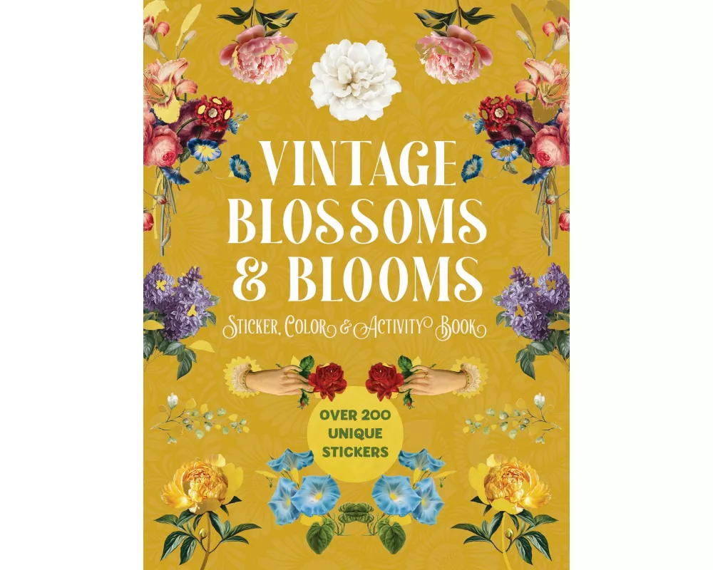 Vintage Blossoms and Blooms Sticker, Color and Activity Book