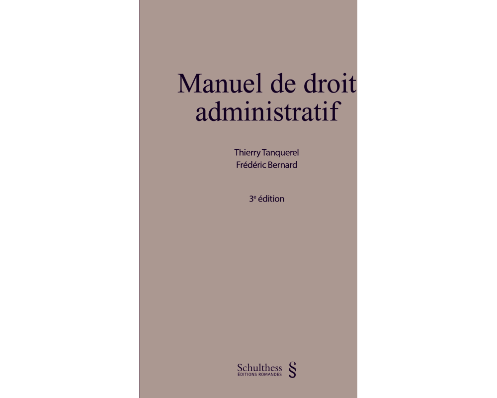 Manuel de droit administratif