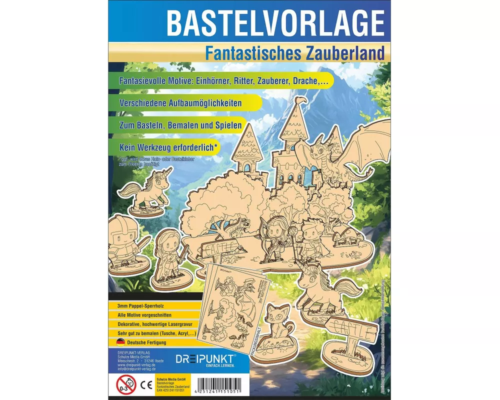 Bastelvorlage Fantastisches Zauberland