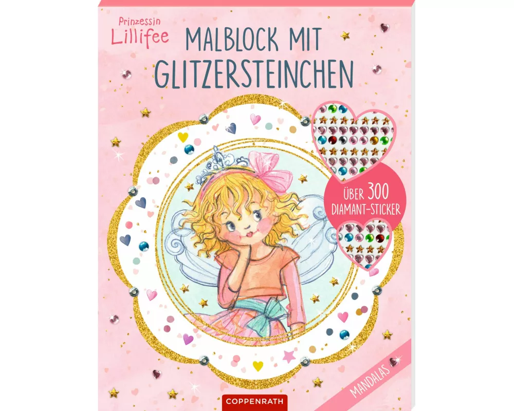 Malblock mit Glitzersteinchen: Mandalas