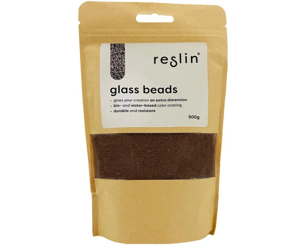 Reslin Glasperlen 500 g Hellbraun