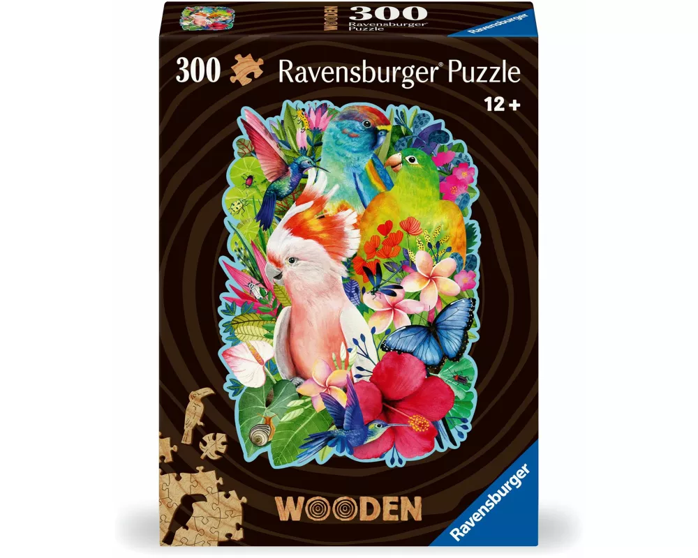 Wooden Puzzle 300 Teile - Exotische Vögel