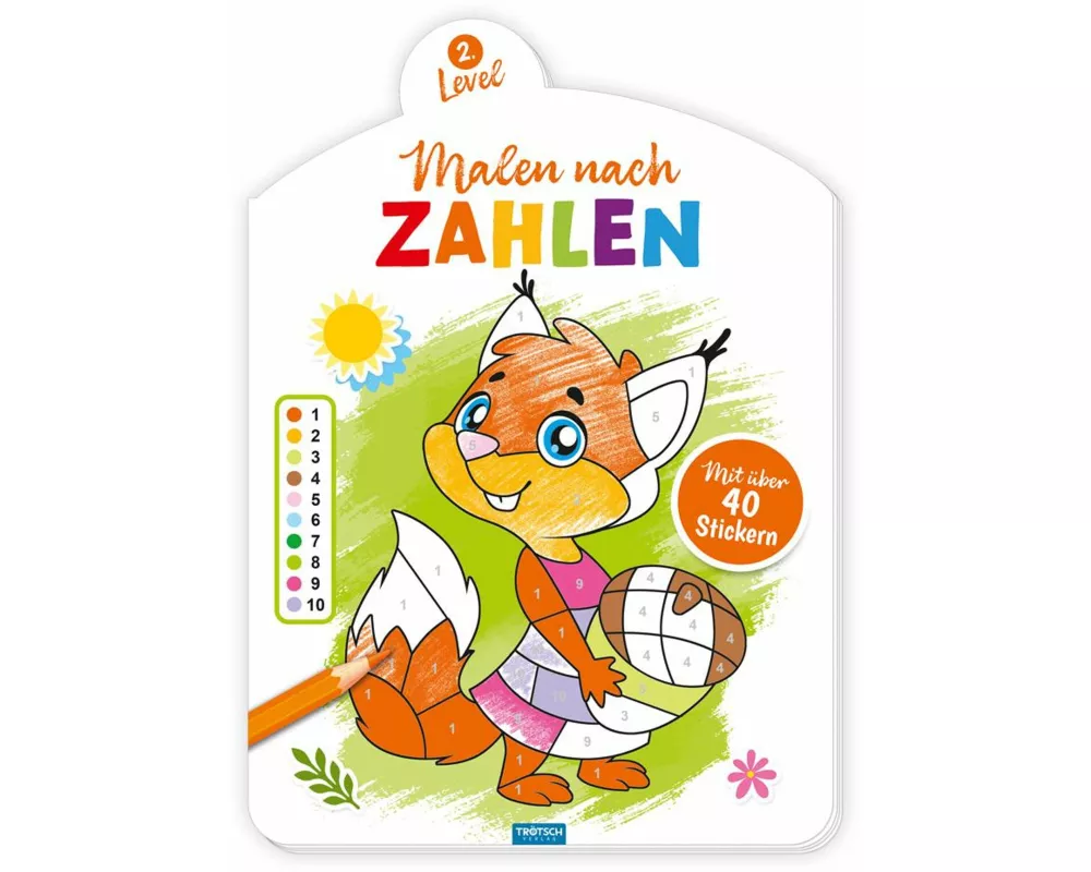 Trötsch Malen nach Zahlen 2. Level Malbuch