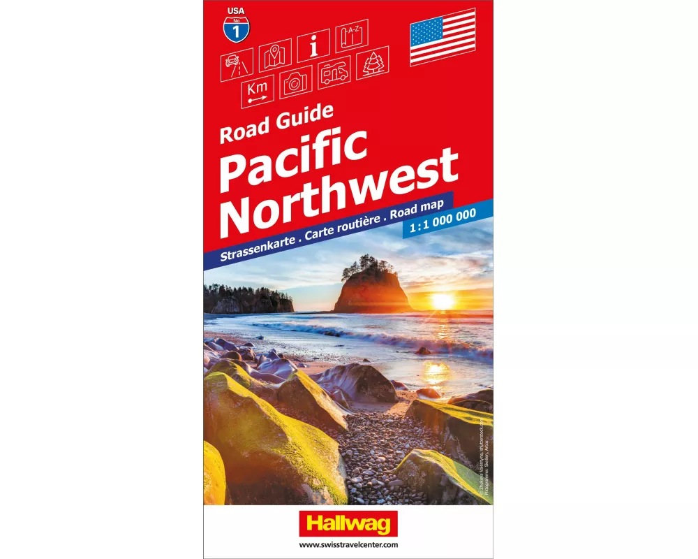 Hallwag Strassenkarte USA, Pacific Northwest 1:1 Mio