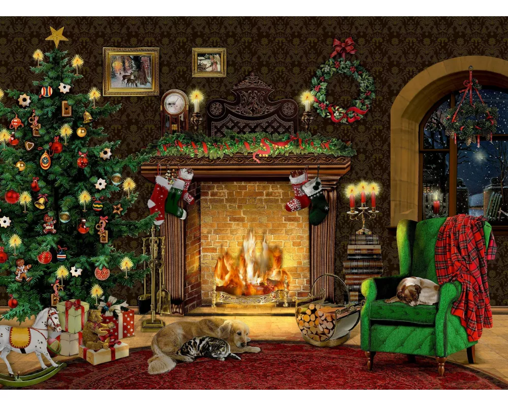 A4-Wand-Adventskalender – Kaminzimmer