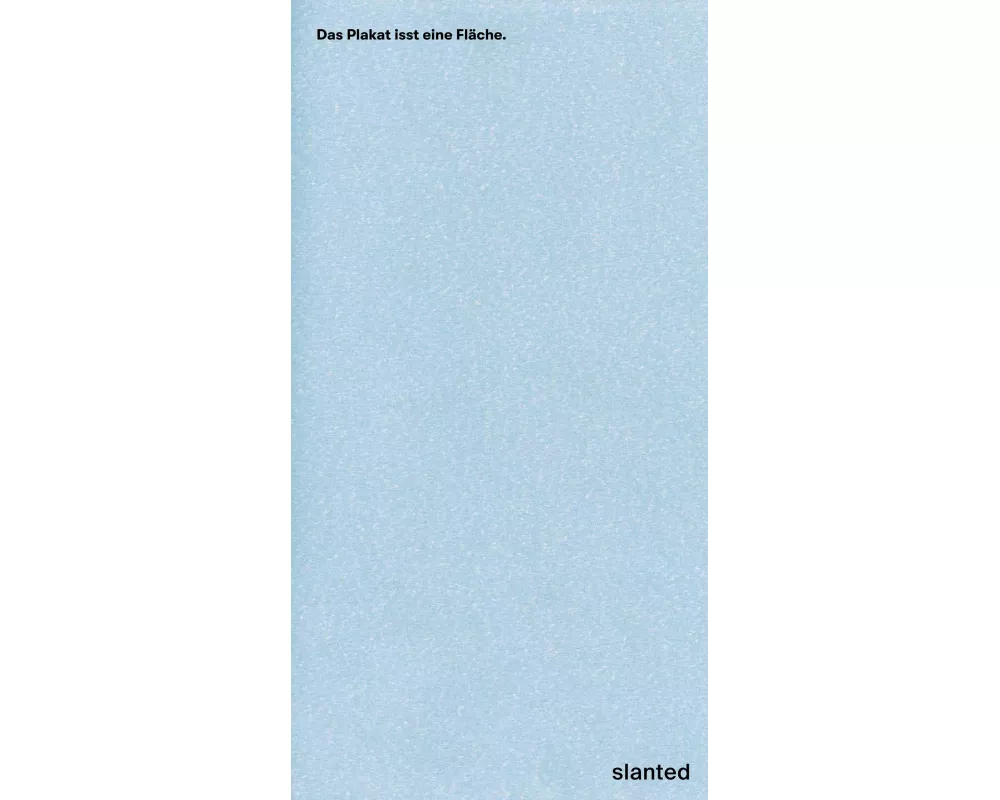 Das Plakat isst eine Fläche