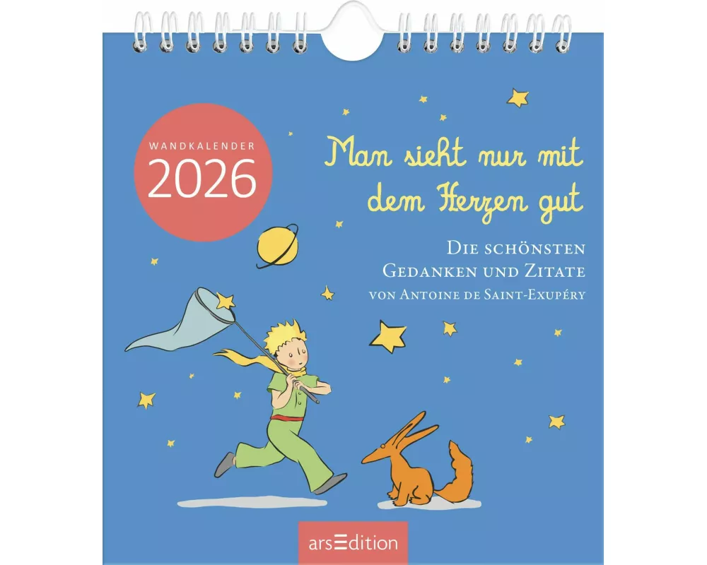 Wandkalender Man sieht nur mit dem Herzen gut 2026