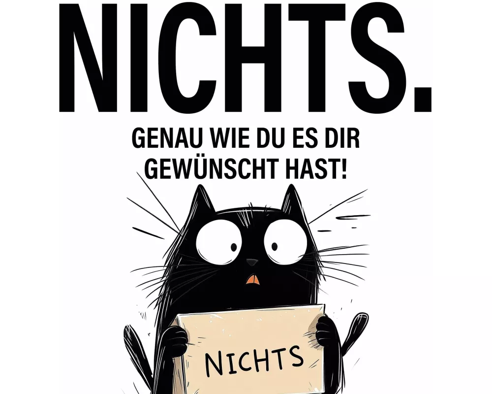 Nichts. genau wie du es dir gewünscht hast!