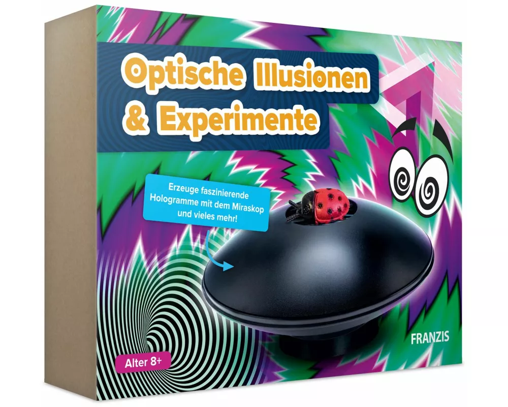 FRANZIS 67230 - Optische Illusionen und Experimente - Erzeuge faszinierende Hologramme mit dem Miraskop und vieles mehr! Für Kinder ab 8 Jahren