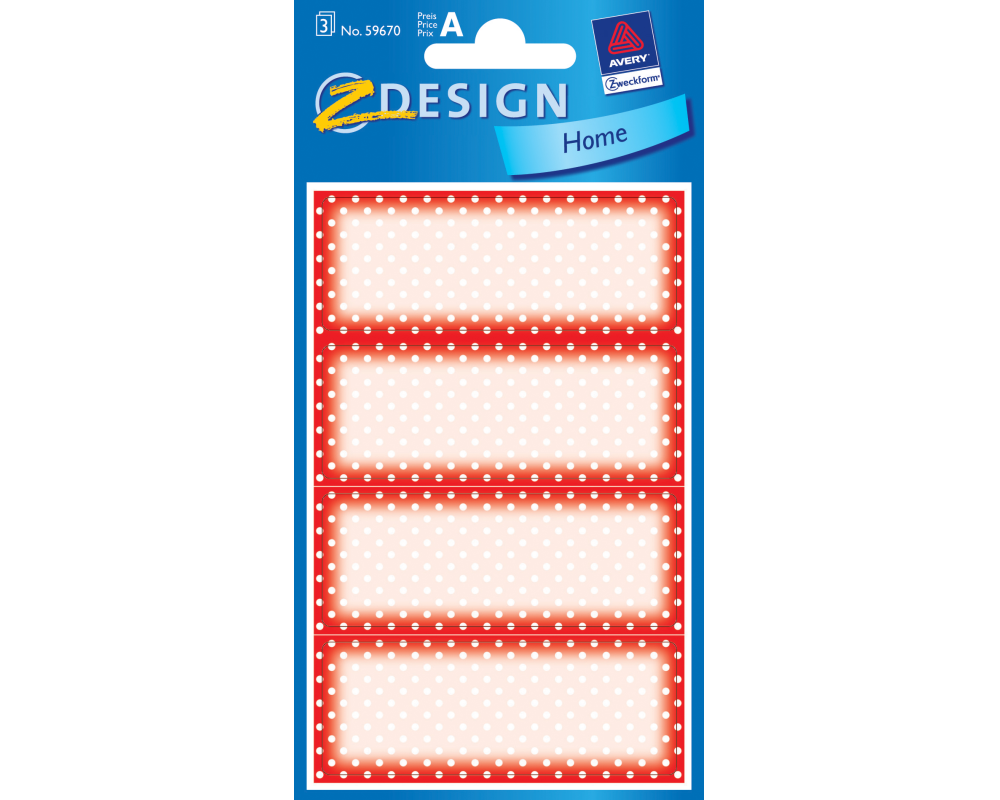 Z-DESIGN Sticker Home 59670 Rahmen rot 3 Stück