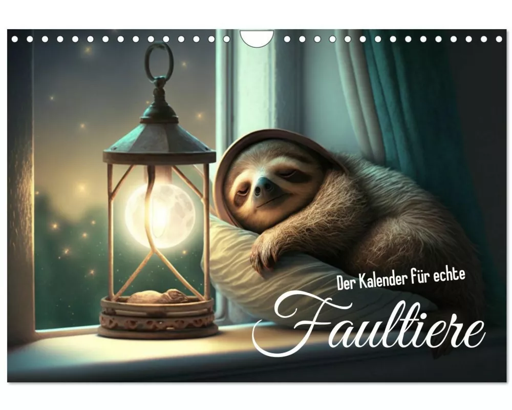 Der Kalender für echte Faultiere (Wandkalender 2026 DIN A4 quer), CALVENDO Monatskalender