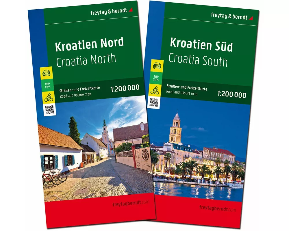 Kroatien, Straßenkarten-Set 1:200.000, freytag & berndt