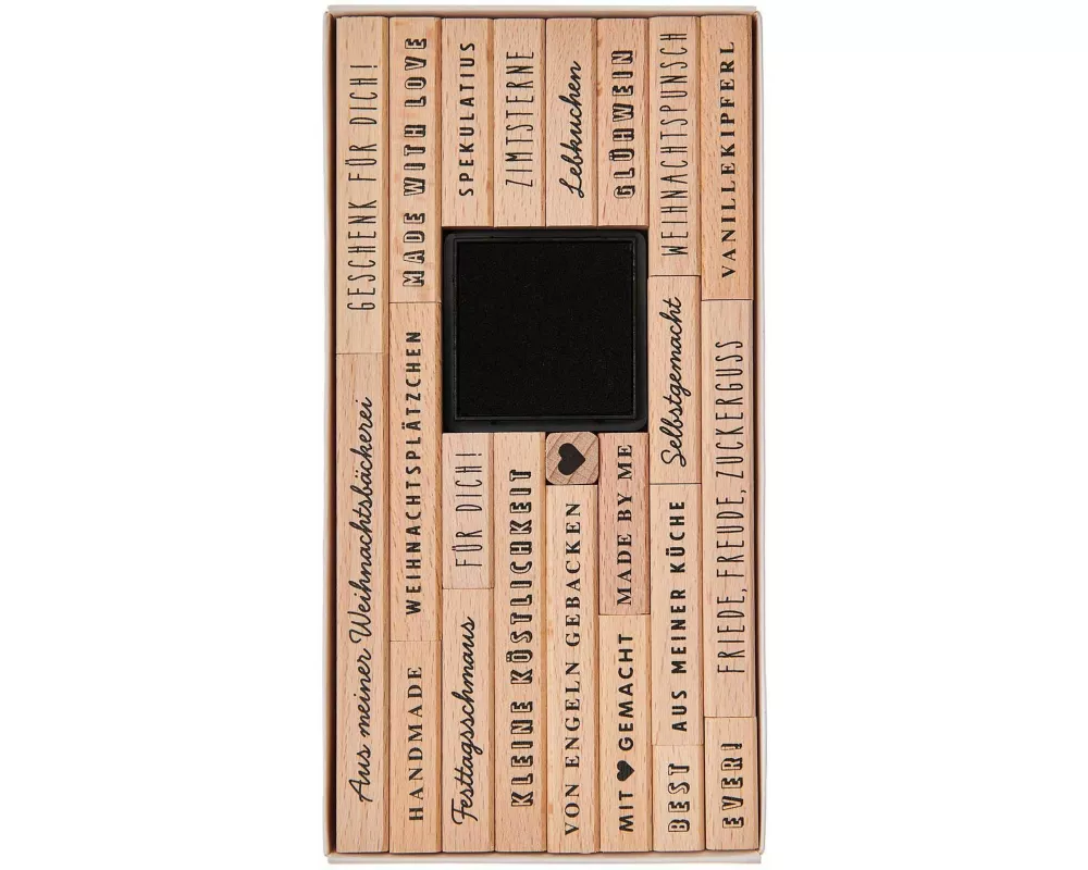 Stempelset Weihnachtsbäckerei FSC 100% 23 Stk