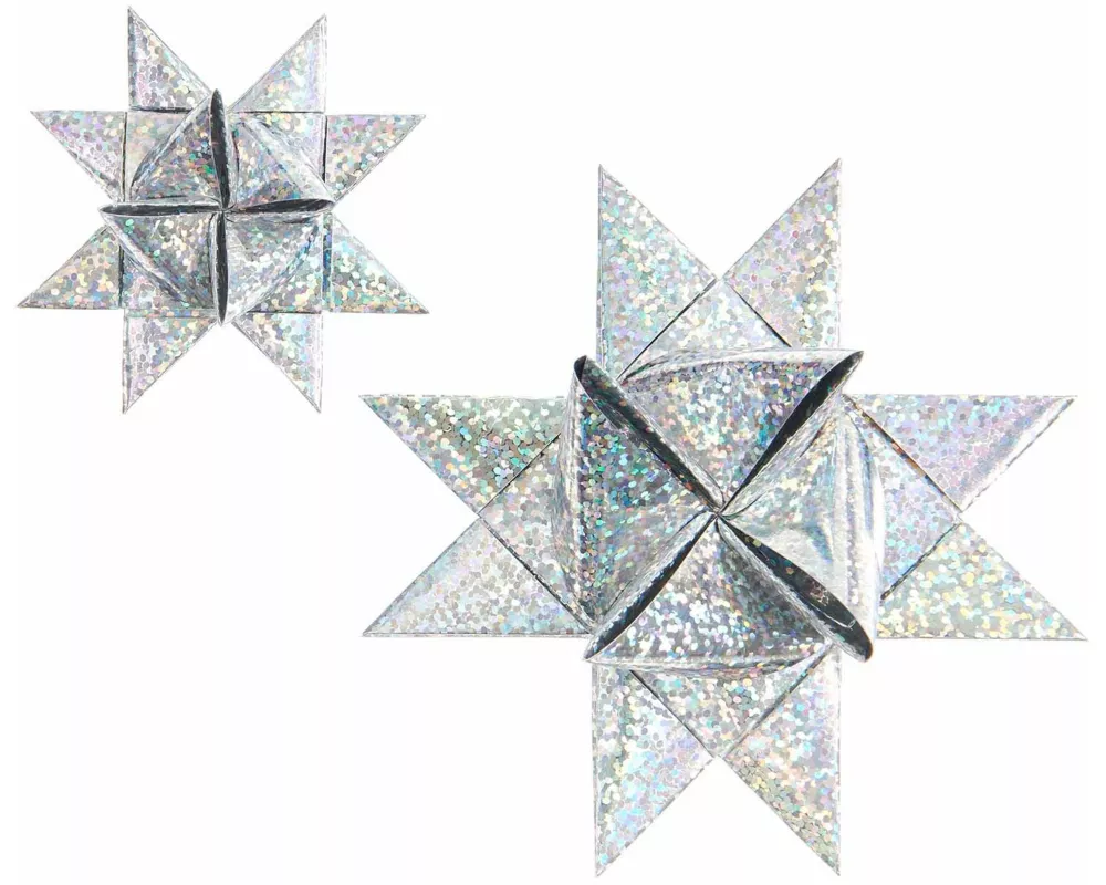 Fröbelsterne Metallic, Holographisch FSC MIX 60 Streifen, 120 g/m²