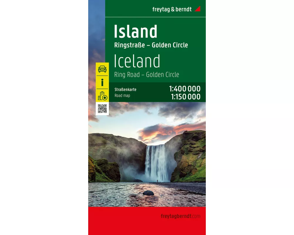 Island, Straßenkarte 1:400.000, freytag & berndt