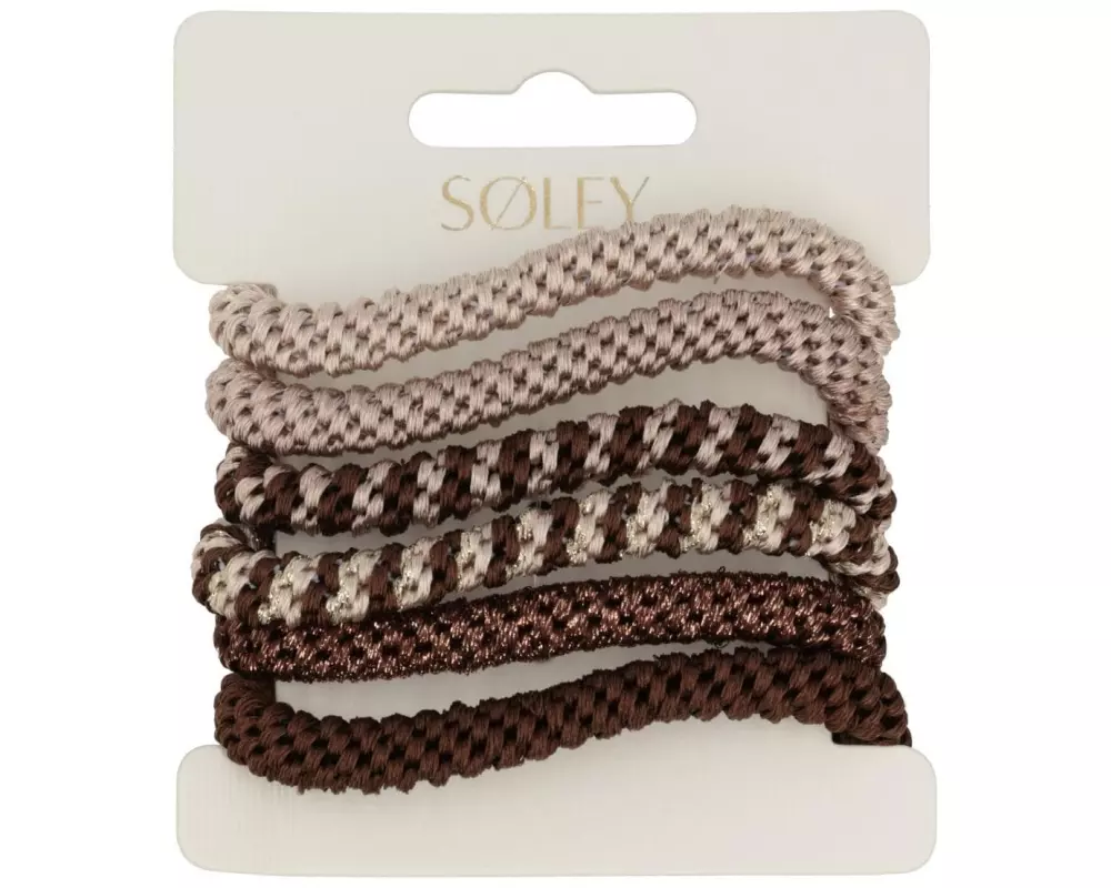 SOLEY Nordic Elastics Beige/Braun, 6 Stück