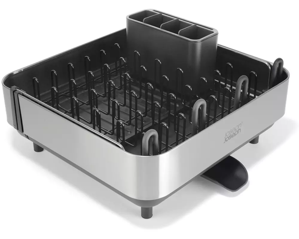 Joseph Joseph Extend Steel Plus Geschirrabtropfständer schwarz Schwarz
