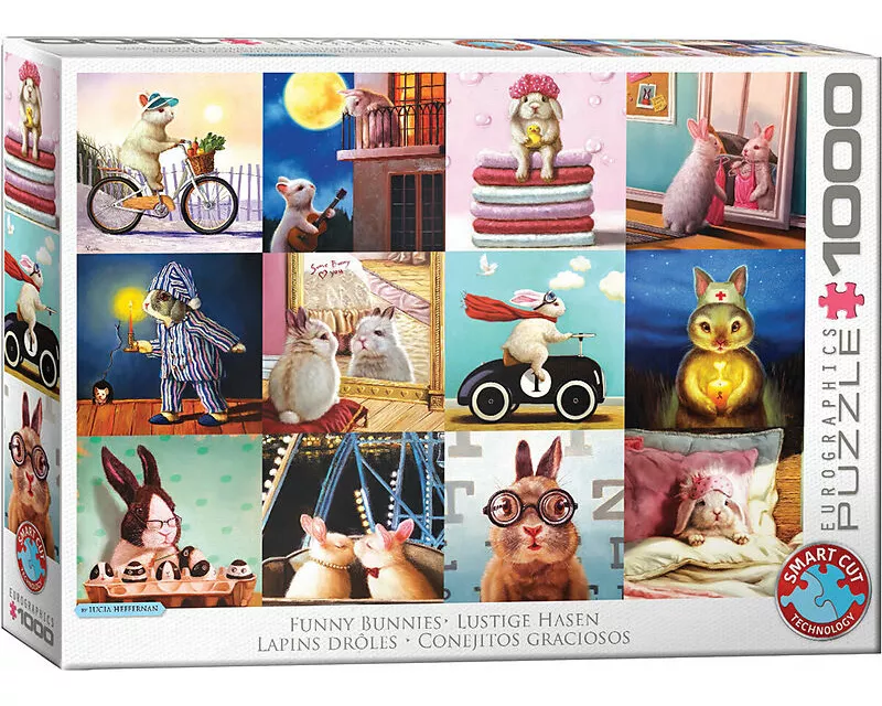 Puzzle 1000 Teile - Lucia Heffernan: Funny Bunnies