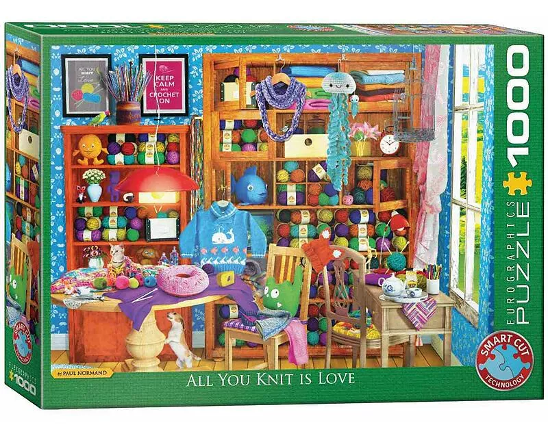 Puzzle 1000 Teile - All you Knit is Love by Pau