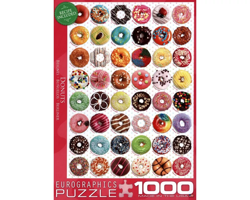 Puzzle 1000 Teile - Donuts Tops - Sweet Collection
