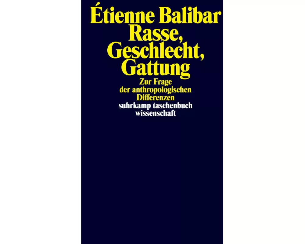 Rasse, Geschlecht, Gattung