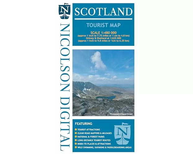 Nicolson Scotland Tourist Map