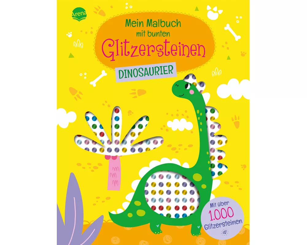 Mein Malbuch mit bunten Glitzersteinen. Dinosaurier (Mit über 1.000 Glitzersteinen)