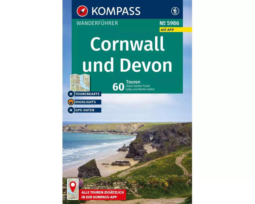 KOMPASS Wanderführer Cornwall und Devon, 60 Touren mit Extra-Tourenkarte