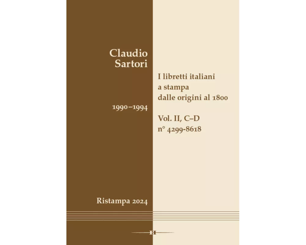 I libretti italiani a stampa dalle origini al 1800. Catalogo analitico con 16 indici