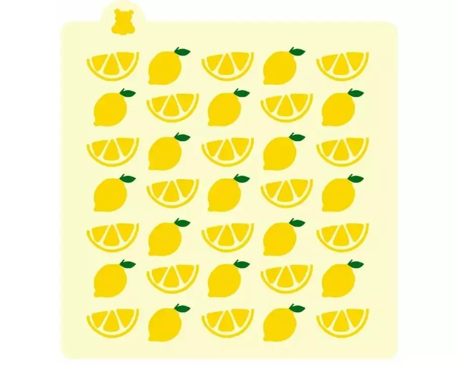 Cut my Cookies Schablone Zitrone 2-teilig, Weiss