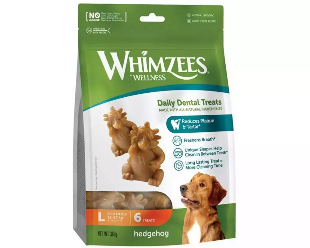 Whimzees Kausnack Igel L, 360 g