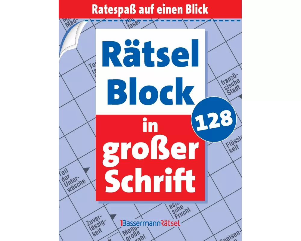 Rätselblock in großer Schrift 128 (5 Exemplare à 2,99 €)